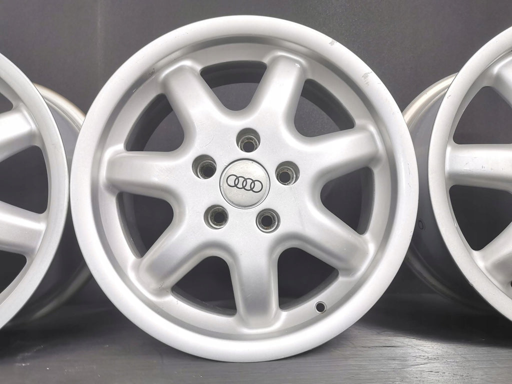 4x Alufelge 16 Zoll 7.0" 5x112 45ET Matt Silber 8D0601025J Audi B5 C5 Rim Wheel