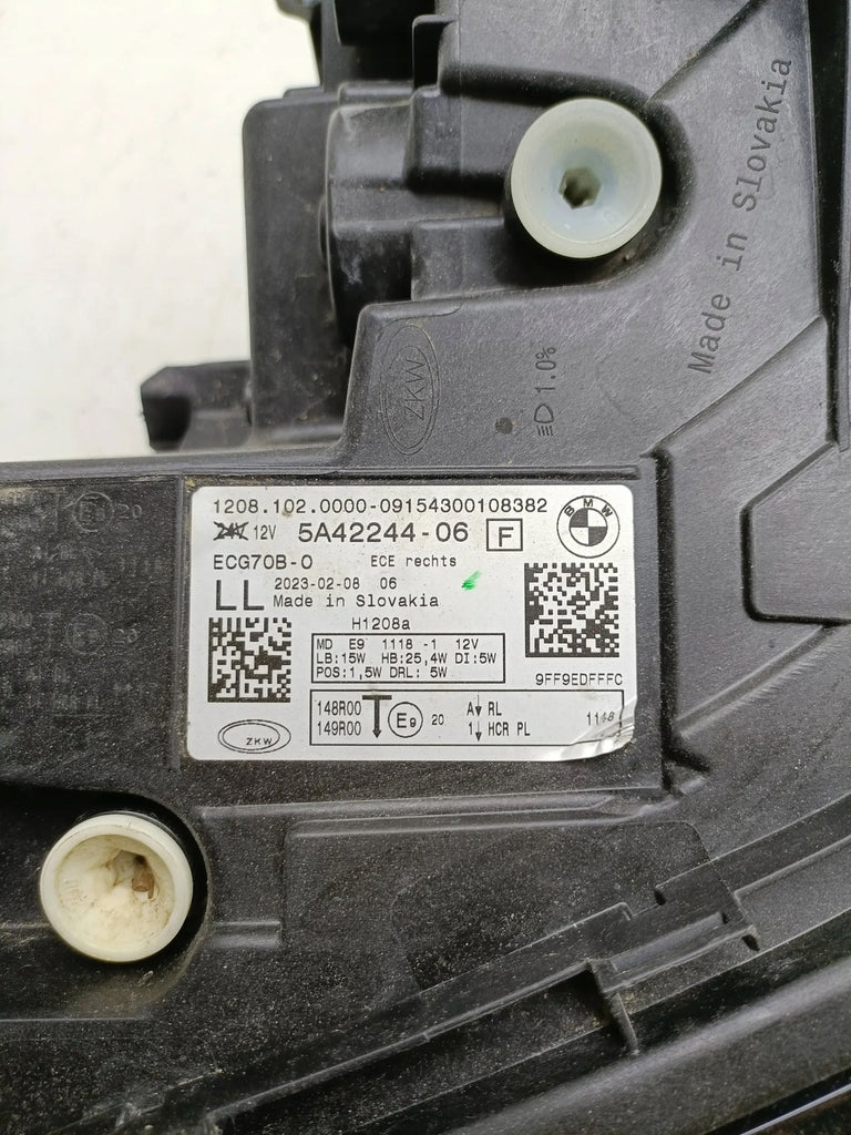 Frontscheinwerfer BMW 2 G42 U06 5A4224406 Rechts Scheinwerfer Headlight