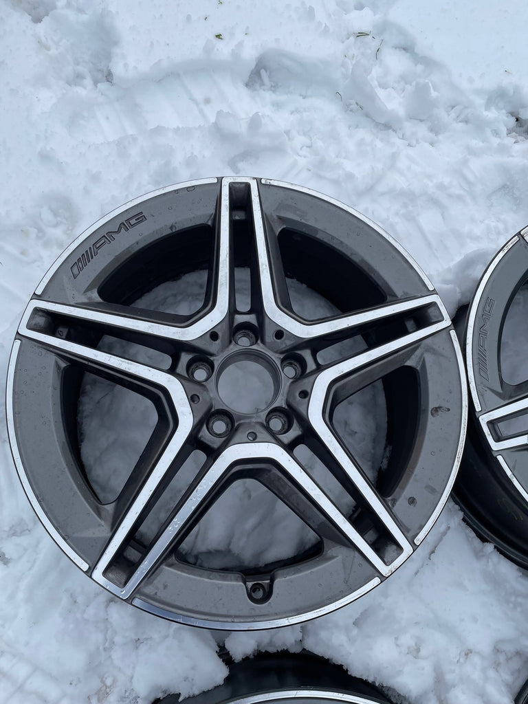 4x Alufelge 18 Zoll 7.5" 5x112 49ET Glanz Schwarz A1774011500 Mercedes-Benz