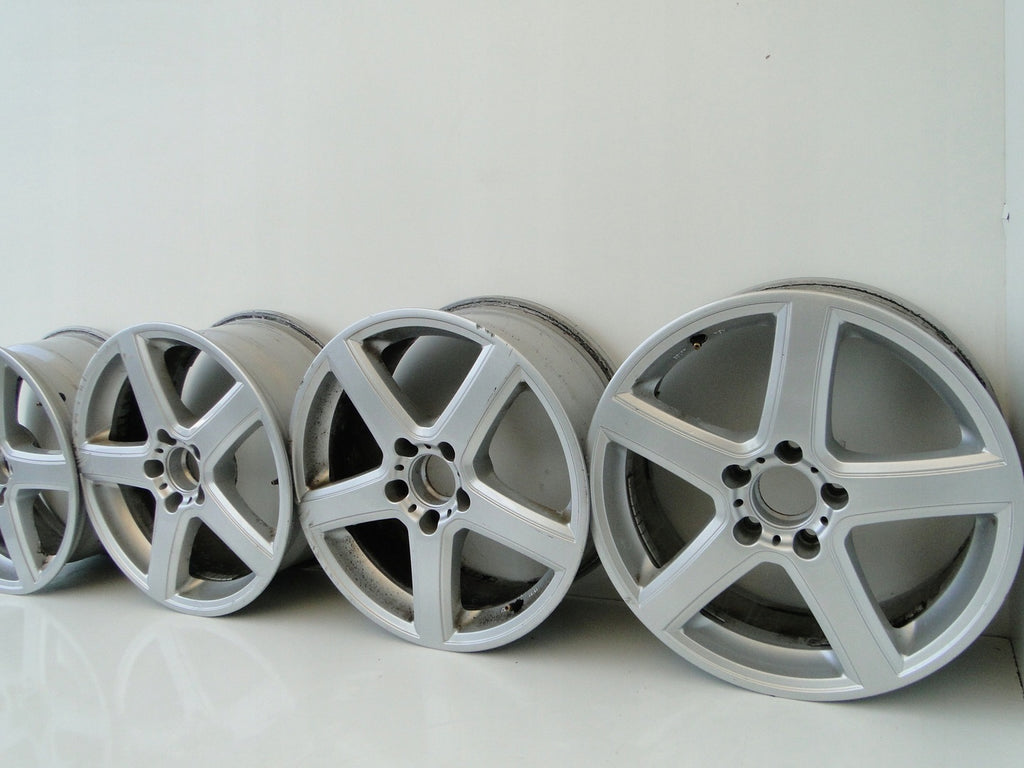 4x Alufelge 16 Zoll 7.5" 5x112 45ET Silber Mercedes-Benz Rim Wheel