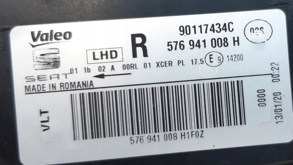 Frontscheinwerfer Seat Ateca 576941008H LED Rechts Scheinwerfer Headlight