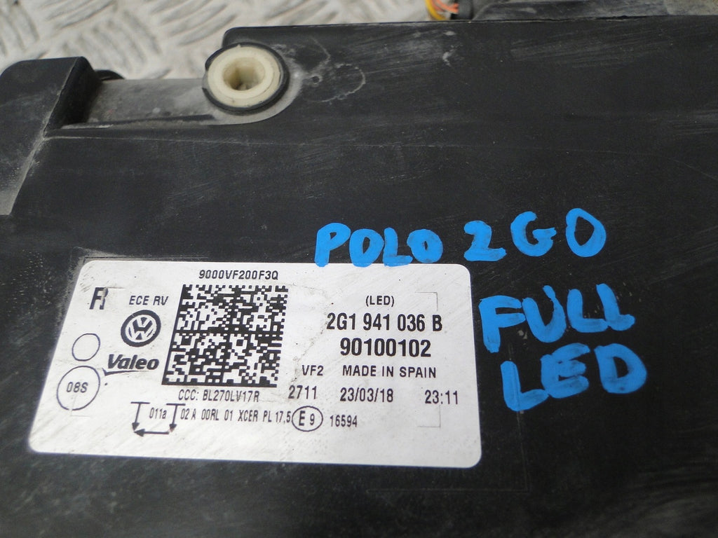 Frontscheinwerfer VW Polo 2G1941036B LED Ein Stück (Rechts oder Links) Headlight