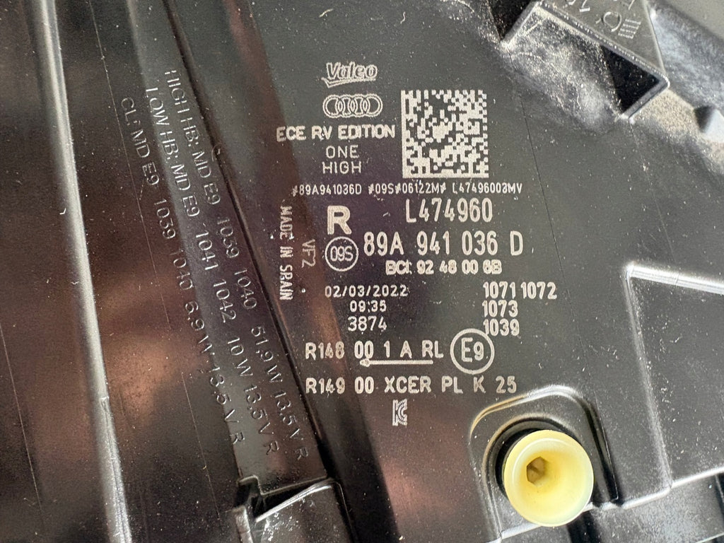 Frontscheinwerfer Audi E-Tron 89A941036D Rechts Scheinwerfer Headlight SCH7353621548eo