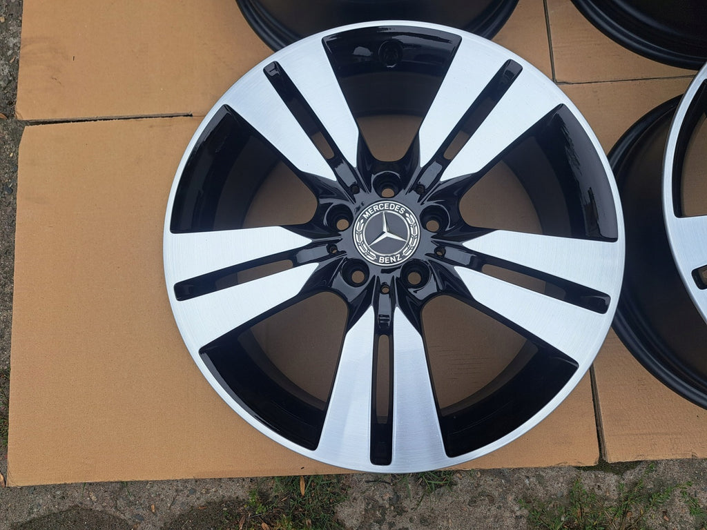 4x Alufelge 18 Zoll 7.5" 5x112 52ET Glanz Schwarz A2464010402 Mercedes-Benz W246 FEL9063720708xv