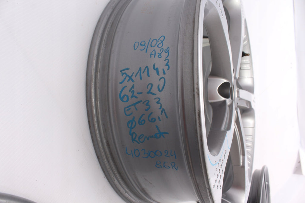 1x Alufelge 20 Zoll 6.5" 5x114.3 33ET Glanz Silber 403002486 Renault Rim Wheel FEL7715309639um