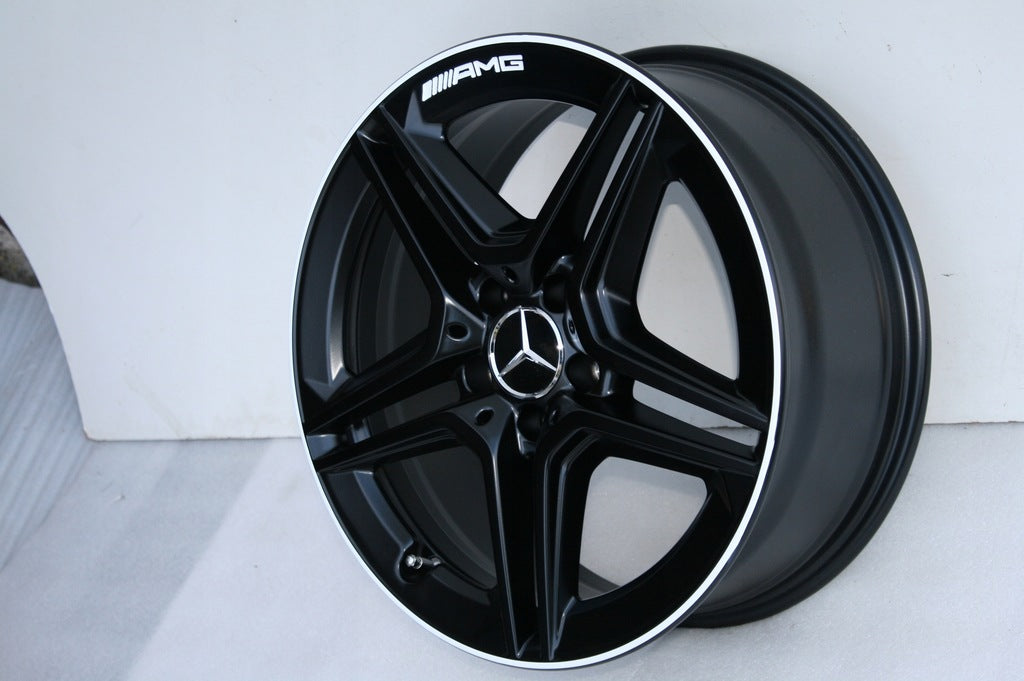 4x Alufelge 18 Zoll 7.5" 5x112 44ET Matt Schwarz A2054019500 Mercedes-Benz Amg FEL7870386882tp