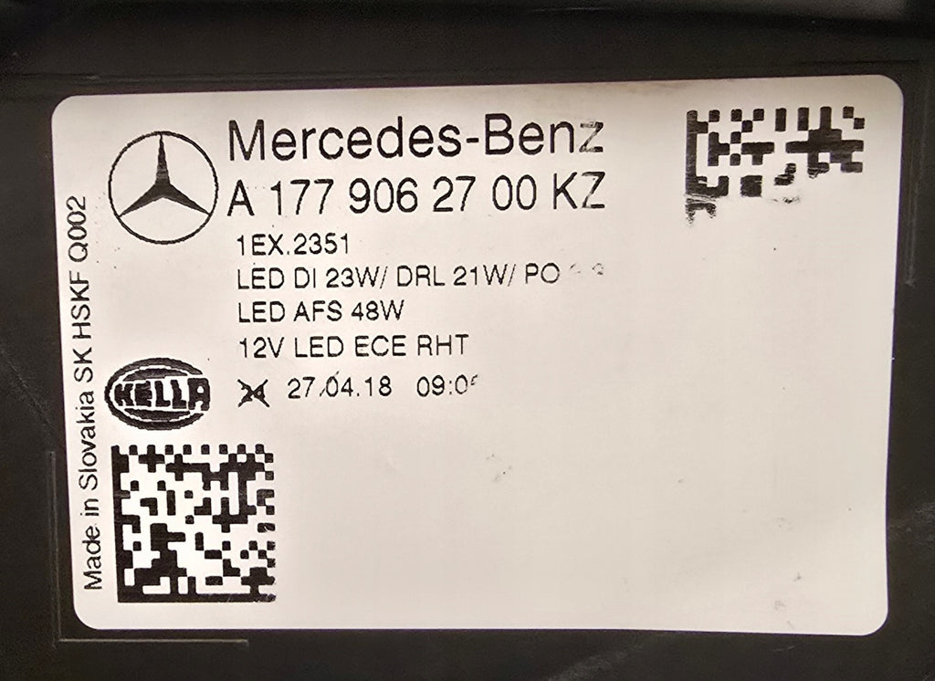 Frontscheinwerfer Mercedes-Benz W177 A1779062700 LED Links Headlight SCH3472091847vg