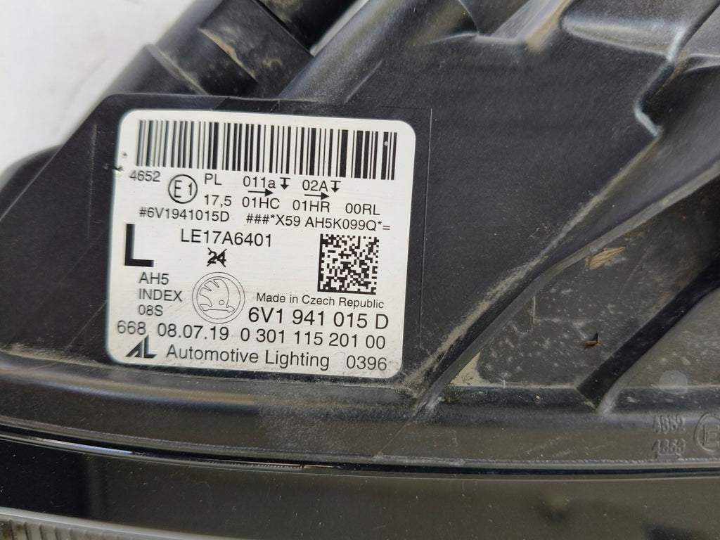 Frontscheinwerfer Skoda Fabia III 6V1941015D LED Links Scheinwerfer Headlight