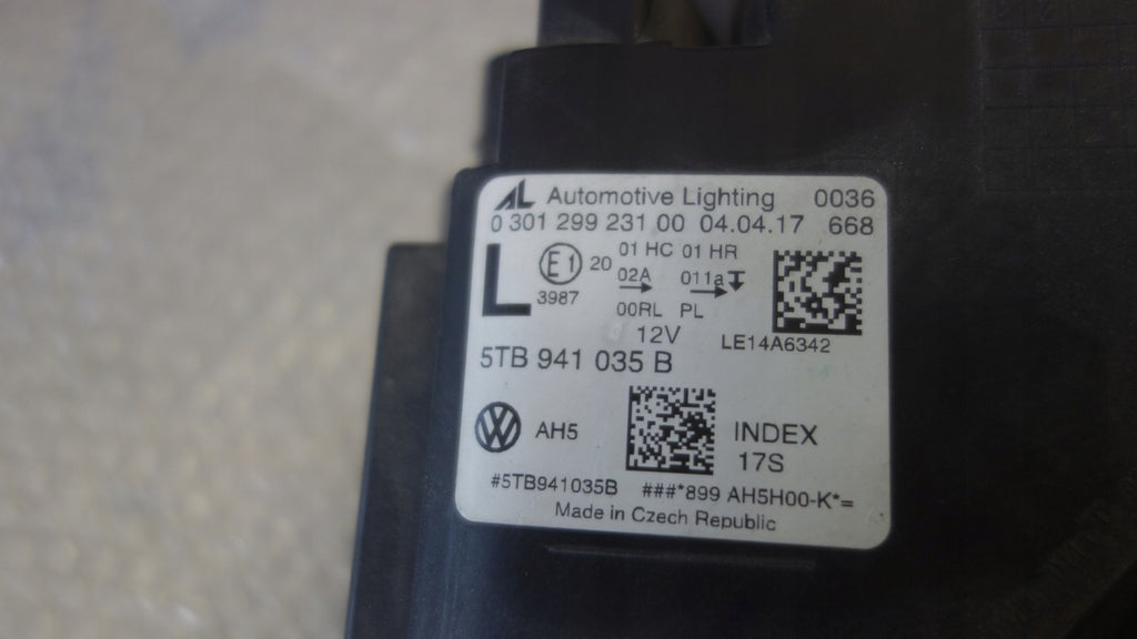 Frontscheinwerfer VW Touran 5TB941035B LED Links Scheinwerfer Headlight SCH6160099642lf
