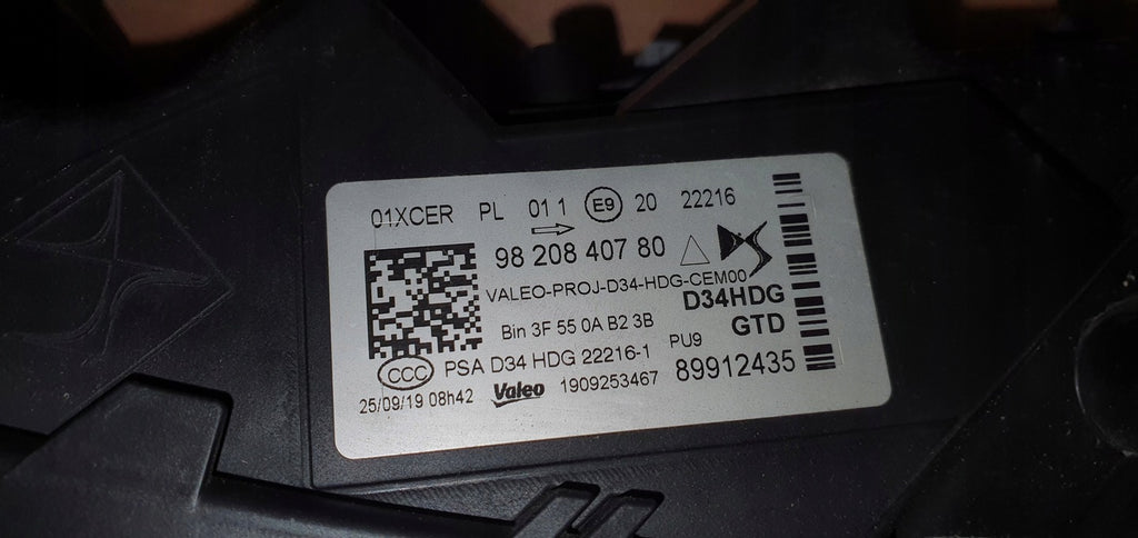 Frontscheinwerfer Citroën Ds3 9820840780 Links Scheinwerfer Headlight