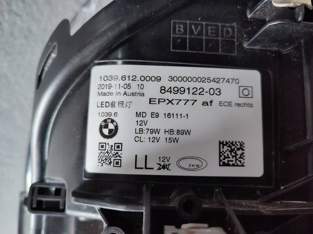 Frontscheinwerfer BMW 5 G31 G30 8499122-03 LED Rechts Scheinwerfer Headlight SCH8516993545ta