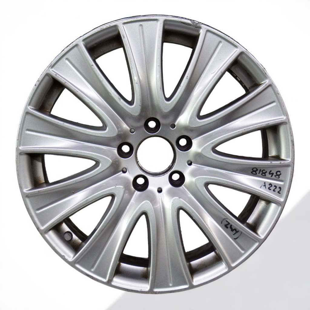 1x Alufelge 18 Zoll 8.0" 5x112 48ET Glanz Silber Mercedes-Benz W222 Rim Wheel