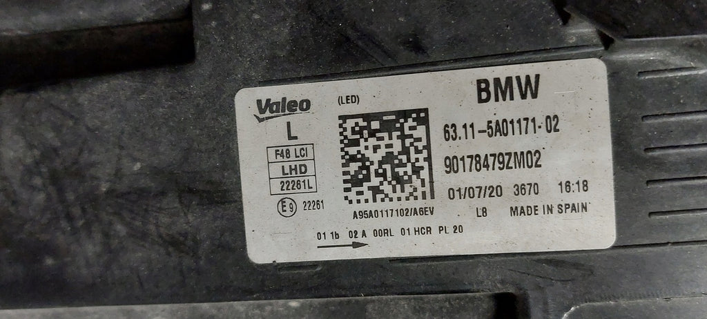Frontscheinwerfer BMW F48 6311-5A01171-02 Full LED Links Scheinwerfer Headlight SCH4986128152yv