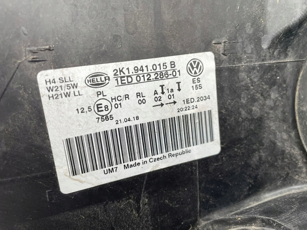 Frontscheinwerfer VW Caddy IV 2K1941015B Links Scheinwerfer Headlight SCH7752365031da