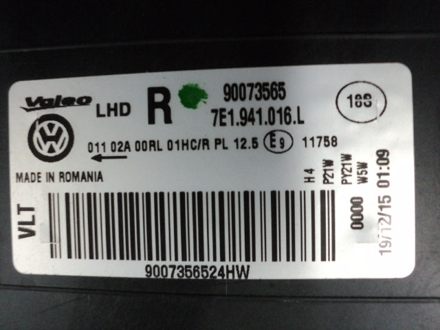 Frontscheinwerfer VW Transporter 7E1941016L Rechts Scheinwerfer Headlight