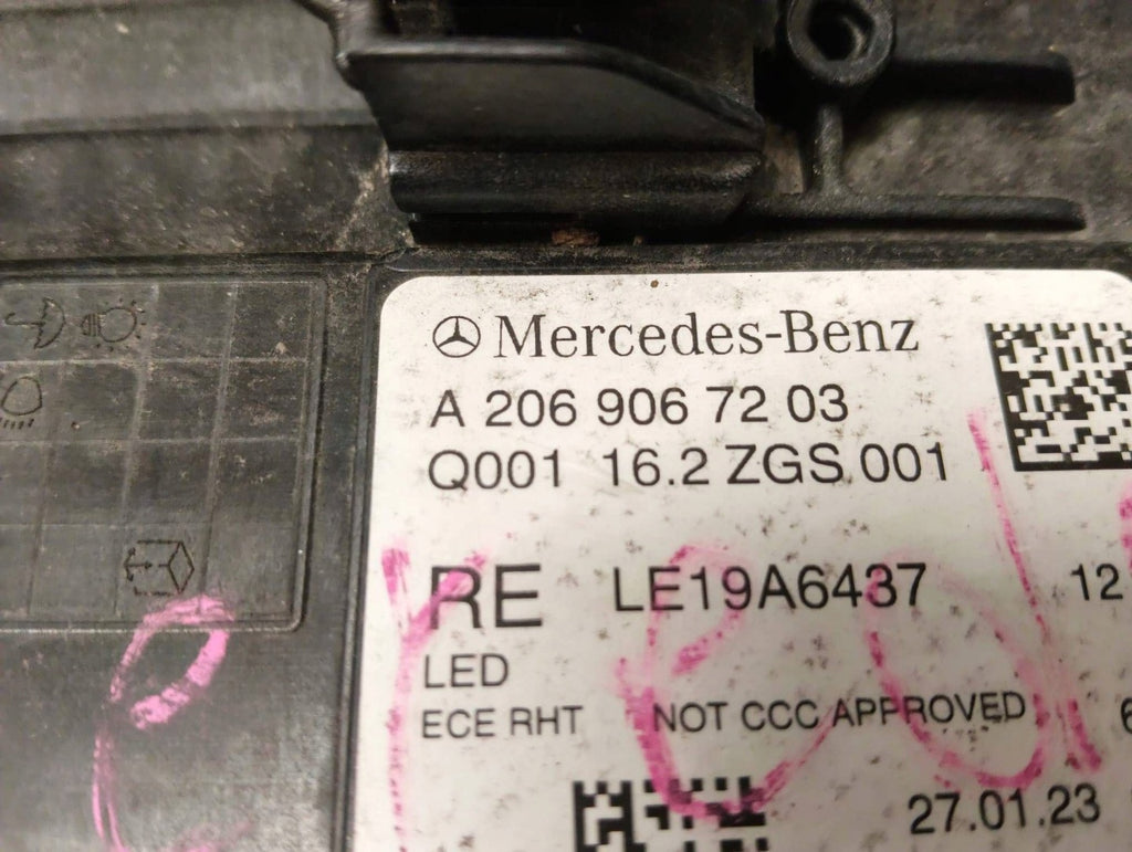 Frontscheinwerfer Mercedes-Benz W206 A2069067203 Rechts Scheinwerfer Headlight SCH5145284786uq