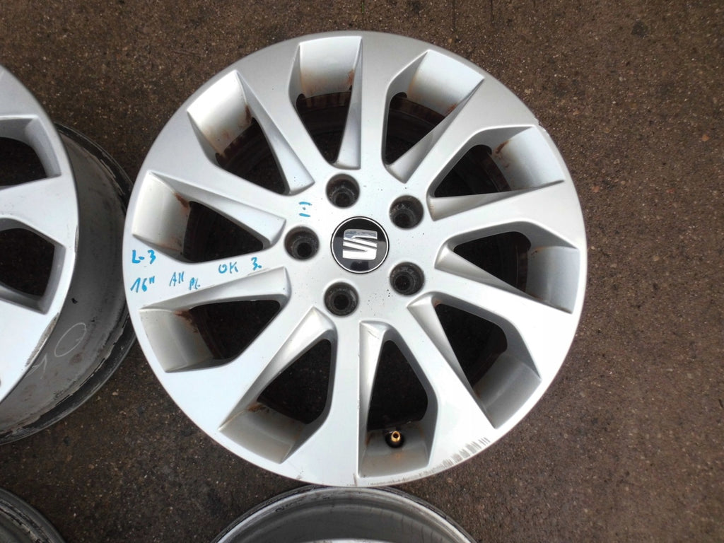 4x Alufelge 16 Zoll 6.5" 5x112 50ET 5F0601025A Seat Leon Rim Wheel FEL1448926853yl