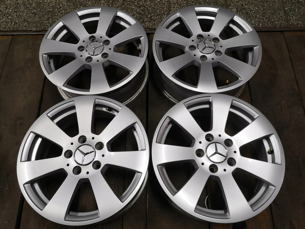 4x Alufelge 16 Zoll 6.0" 5x112 39ET Silber 2044011002 Mercedes-Benz W204 FEL6323904210mt