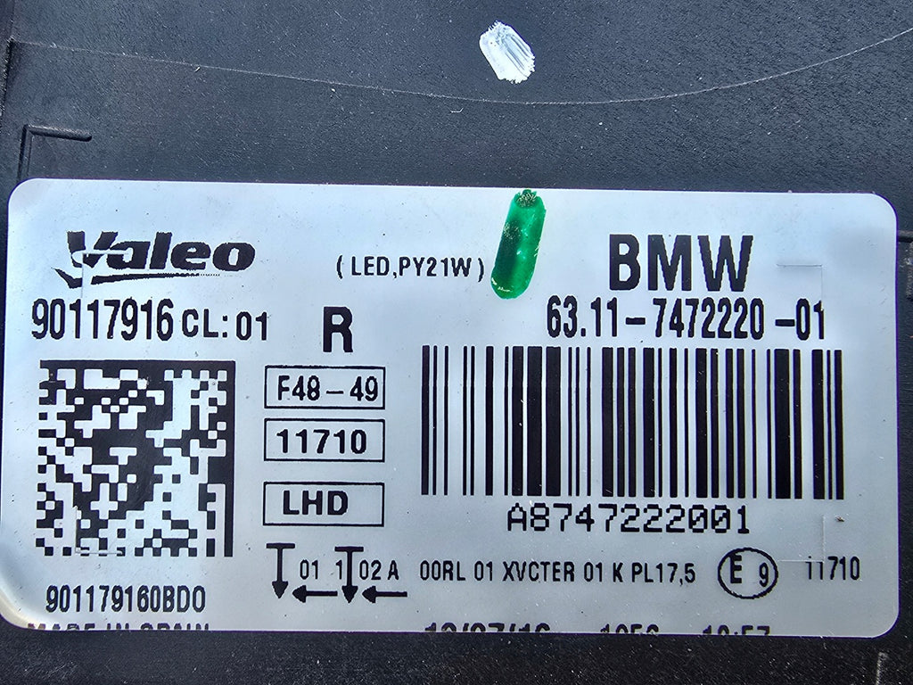 Frontscheinwerfer BMW X1 F48 6311-7472220-01 Full LED Rechts Headlight SCH7048850170oh