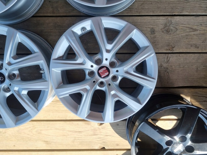 4x Alufelge 17 Zoll 6.5" 5x112 39ET Silber Audi Super Rim Wheel FEL3160268541oj