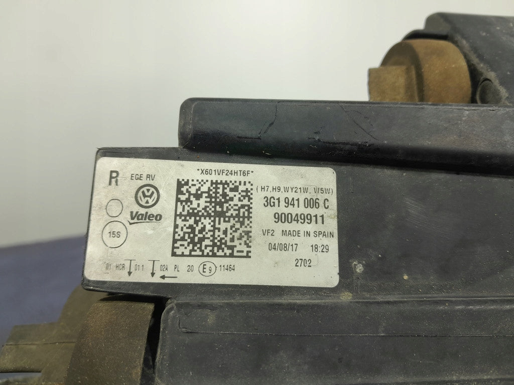 Frontscheinwerfer VW Passat B8 3G1941006C Rechts Scheinwerfer Headlight