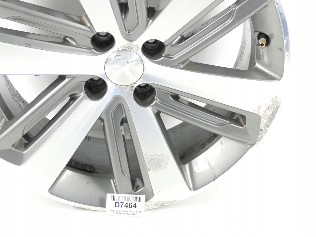 1x Alufelge 18 Zoll 7.5" 4x108 9802462477 Peugeot 3008 Rim Wheel FEL1885561626dw