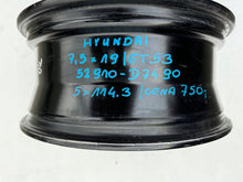 Laden Sie das Bild in den Galerie-Viewer, 1x Alufelge 19 Zoll 7.5&quot; 5x114.3 53ET 52910-D7490 Hyundai Rim Wheel