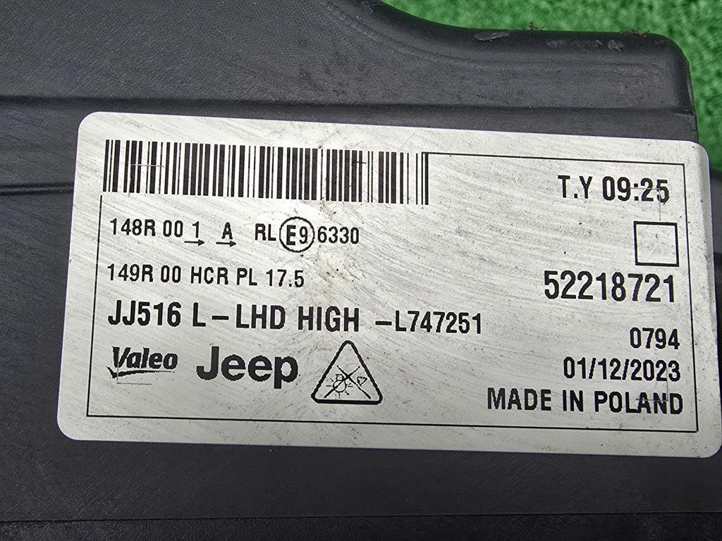 Frontscheinwerfer Jeep 52218717 52218721 Ein Satz Scheinwerfer Headlight SCH9501349584rn
