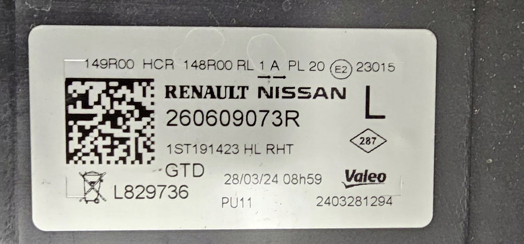 Frontscheinwerfer Nissan Interstar Master III 260609073R Links Headlight SCH4939367666pi