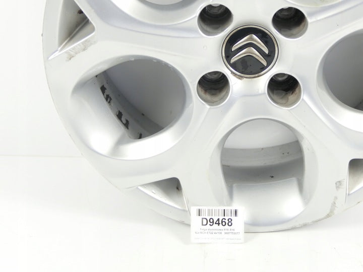 1x Alufelge 16 Zoll 6.0" 4x108 22ET 9687753077 Citroën C3 Ii Rim Wheel FEL7913445801tq
