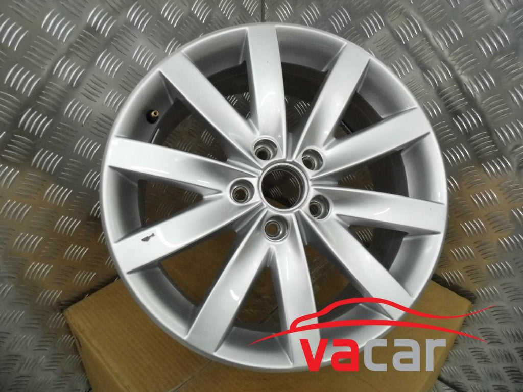 1x Alufelge 17 Zoll 7.0" 5x112 45ET Glanz Silber 5K0601025 VW Passat B7 Golf Vii