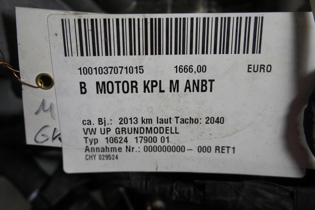 Motor Seat Skoda VW Mii Citigo Up CHYA CHYB 1.0 2TKm 2013 Benzin Unkomplett