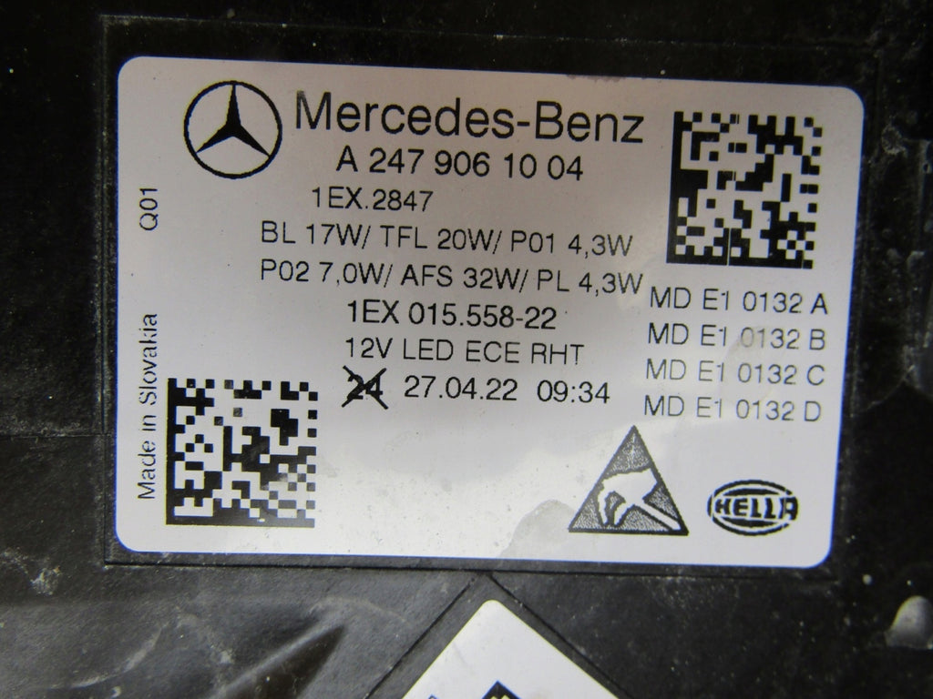 Frontscheinwerfer Mercedes-Benz W247 A2479061004 LED Rechts Headlight SCH1416548025xv