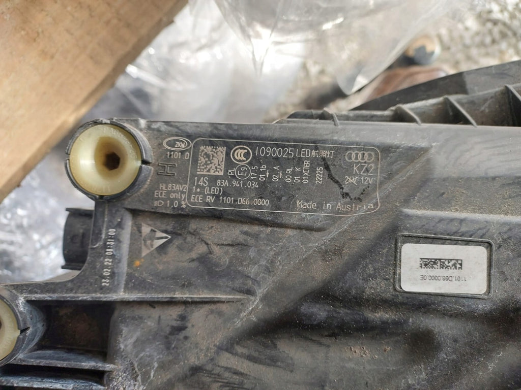 Frontscheinwerfer Audi Q3 83A941034 Full LED Rechts Scheinwerfer Headlight SCH1693820190wr