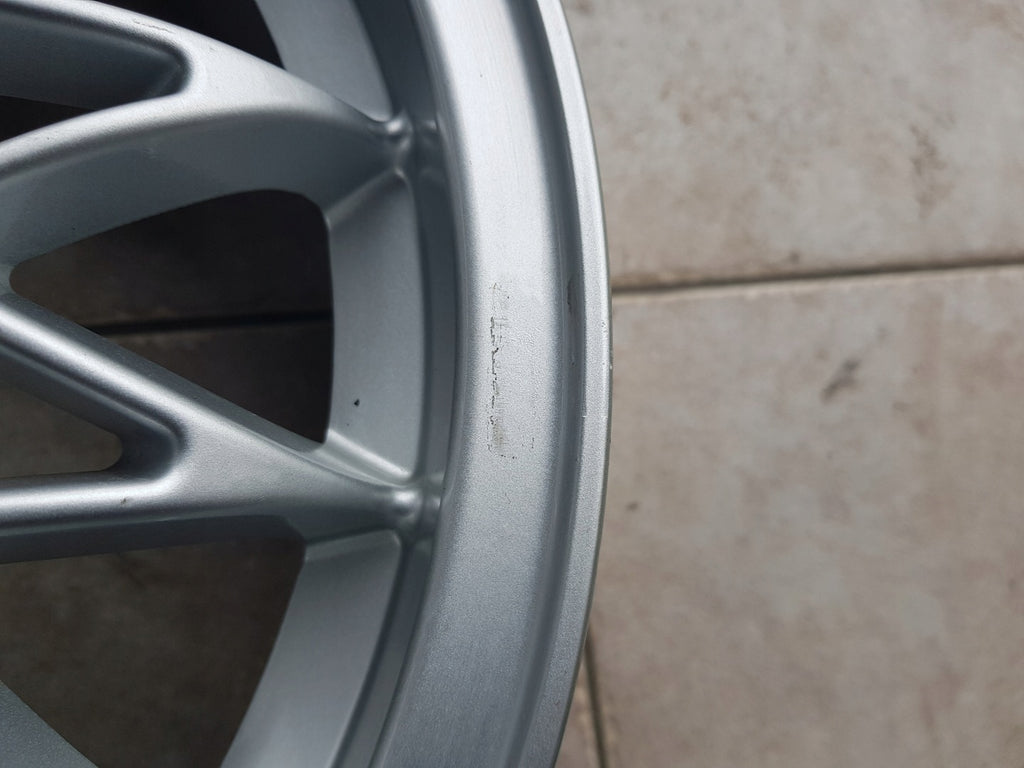 1x Alufelge 15 Zoll 6.0" 4x100 49ET Glanz Silber Opel Rim Wheel