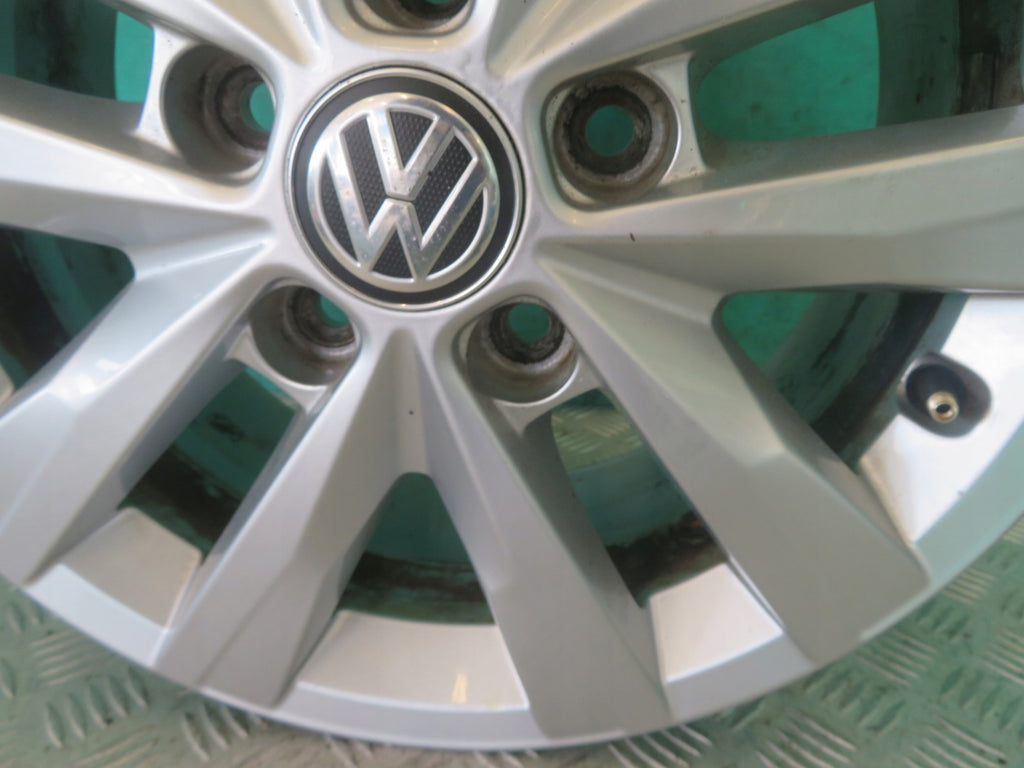 1x Alufelge 16 Zoll 6.5" 5x120 51ET Glanz Silber 7E0601025N VW I Rim Wheel FEL9960408470il