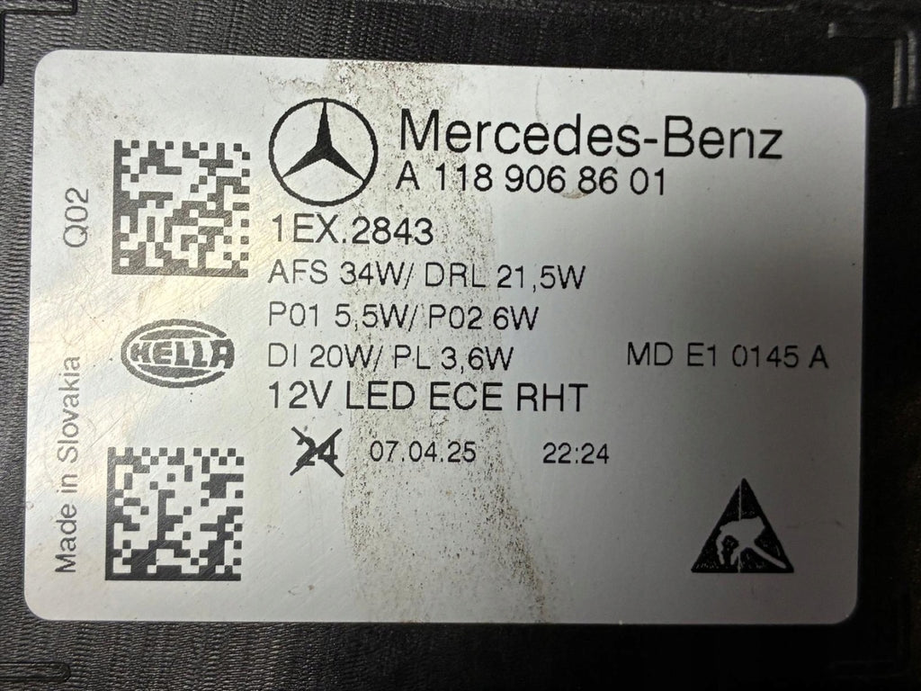 Frontscheinwerfer Mercedes-Benz Cla A1189068601 Full LED Rechts Headlight SCH1333752944ng