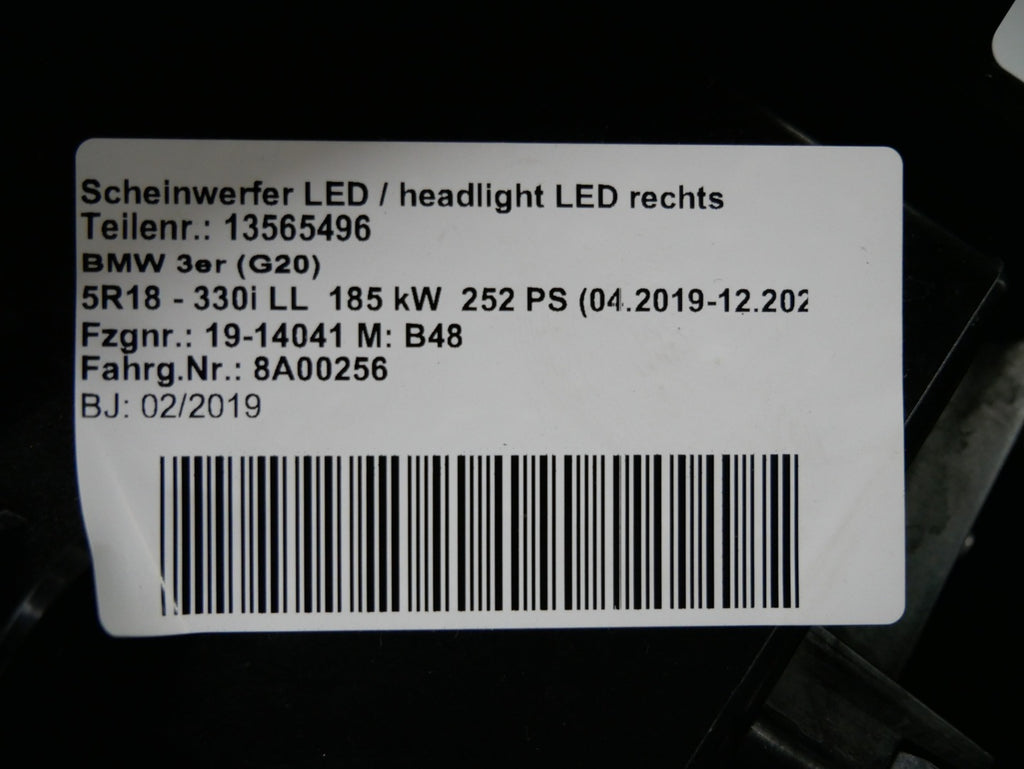 Frontscheinwerfer BMW G21 G20 9481714-07 LED Rechts Scheinwerfer Headlight SCH9342050047vz