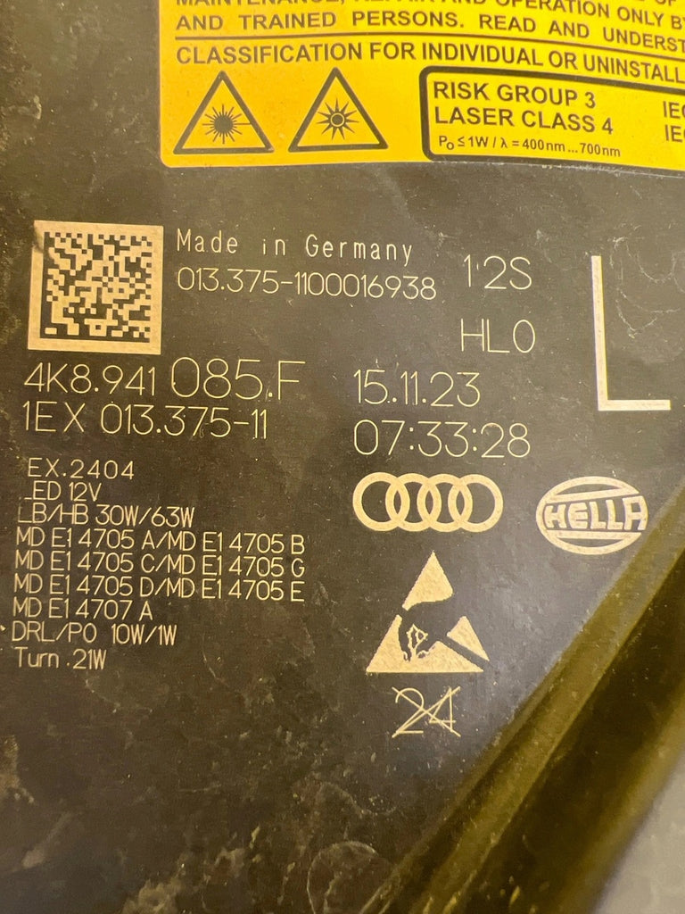 Frontscheinwerfer Audi 4K8941085F Laser Links Scheinwerfer Headlight SCH5614300969td