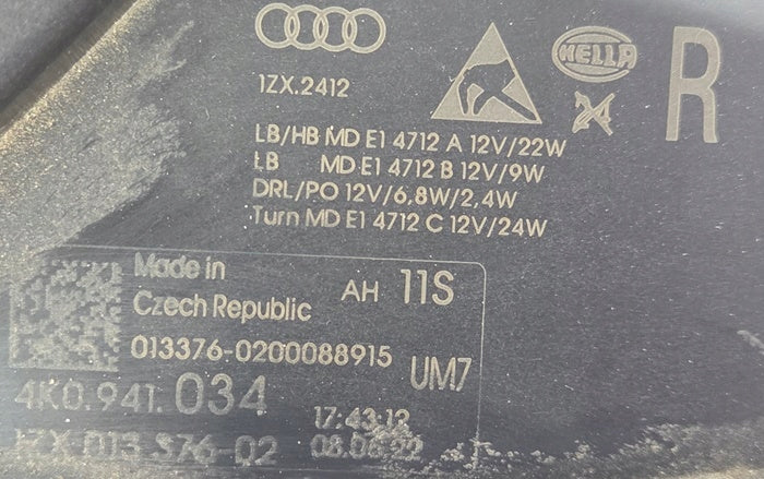Frontscheinwerfer Audi A6 C8 4K0941034 LED Rechts Scheinwerfer Headlight