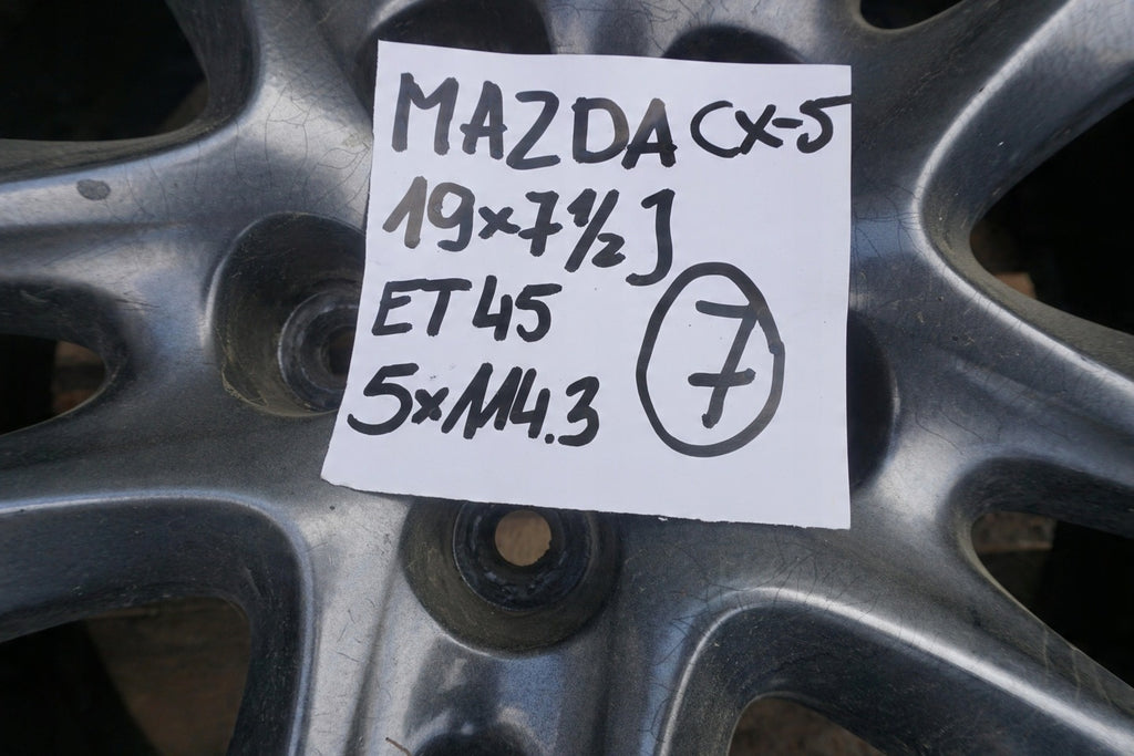 1x Alufelge 19 Zoll 7.5" 5x114.3 45ET Glanz Graphit 34557668 Mazda Cx-5 Cx5