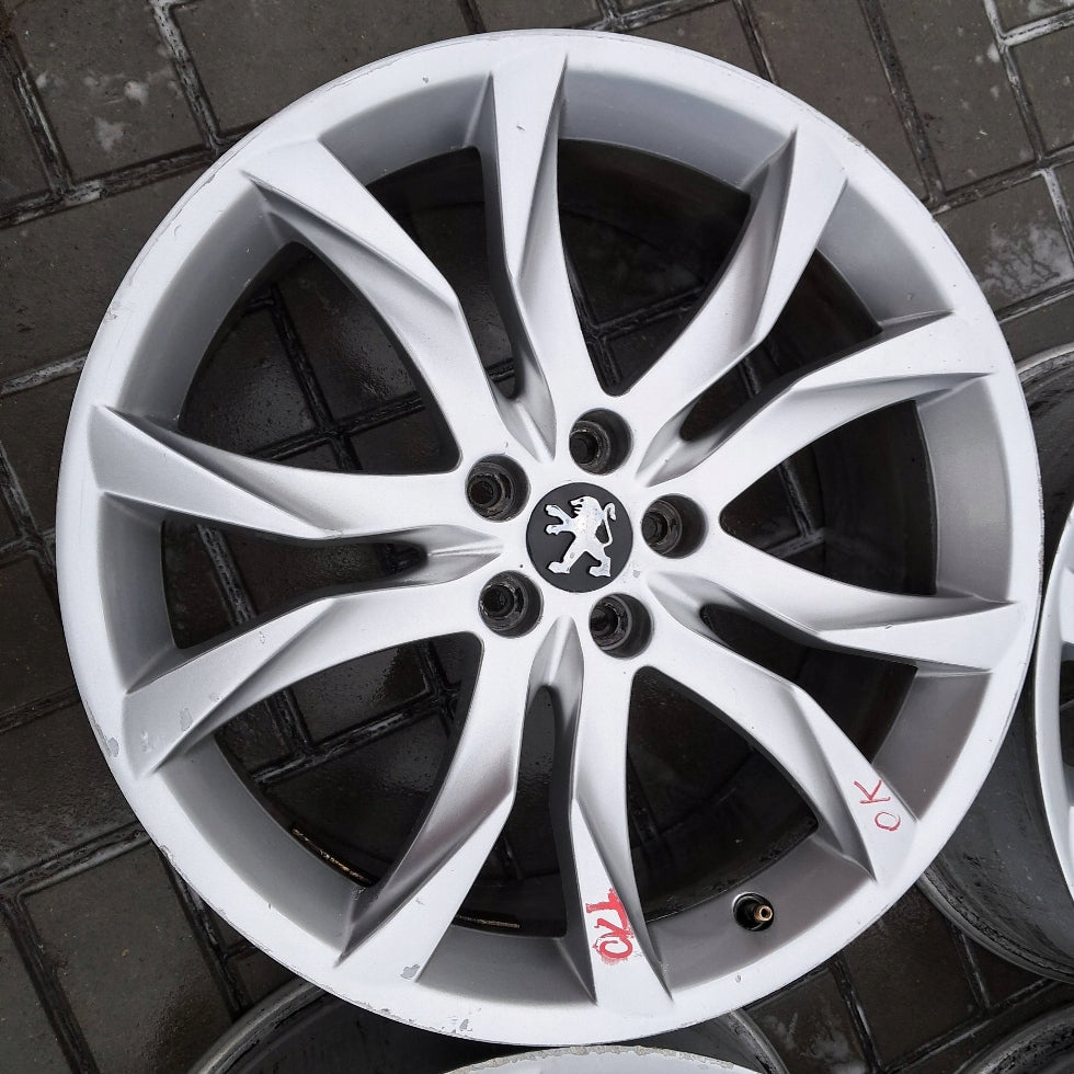 1x Alufelge 19 Zoll 8.5" 5x108 27ET Glanz Silber 9673495677 Peugeot Rcz FEL1966366048jo