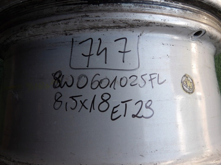 1x Alufelge 18 Zoll 8.5" 5x112 29ET Glanz Silber 8W0601025FL Audi Allroad B9 FEL9920069758yi