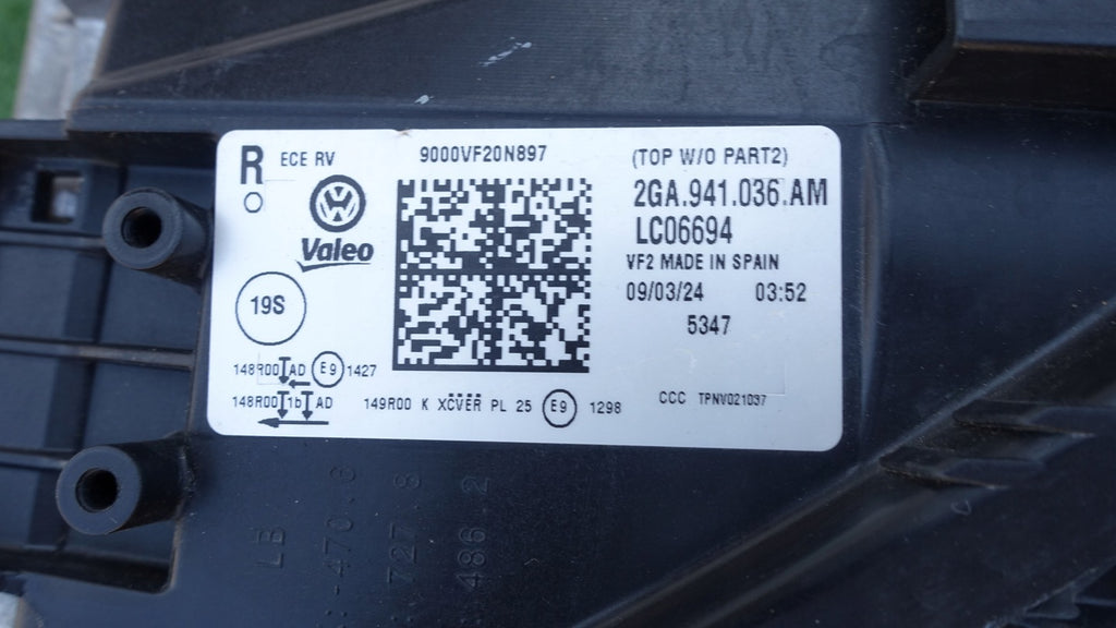 Frontscheinwerfer VW 2GA941036M Rechts Scheinwerfer Headlight SCH7584678133jd