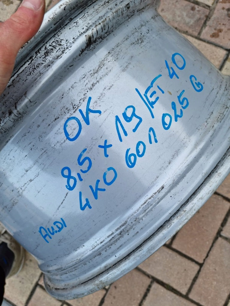 1x Alufelge 19 Zoll 8.5" 5x112 40ET Silber 4K0601025G Audi A6 C8 Rim Wheel FEL6159292687oa