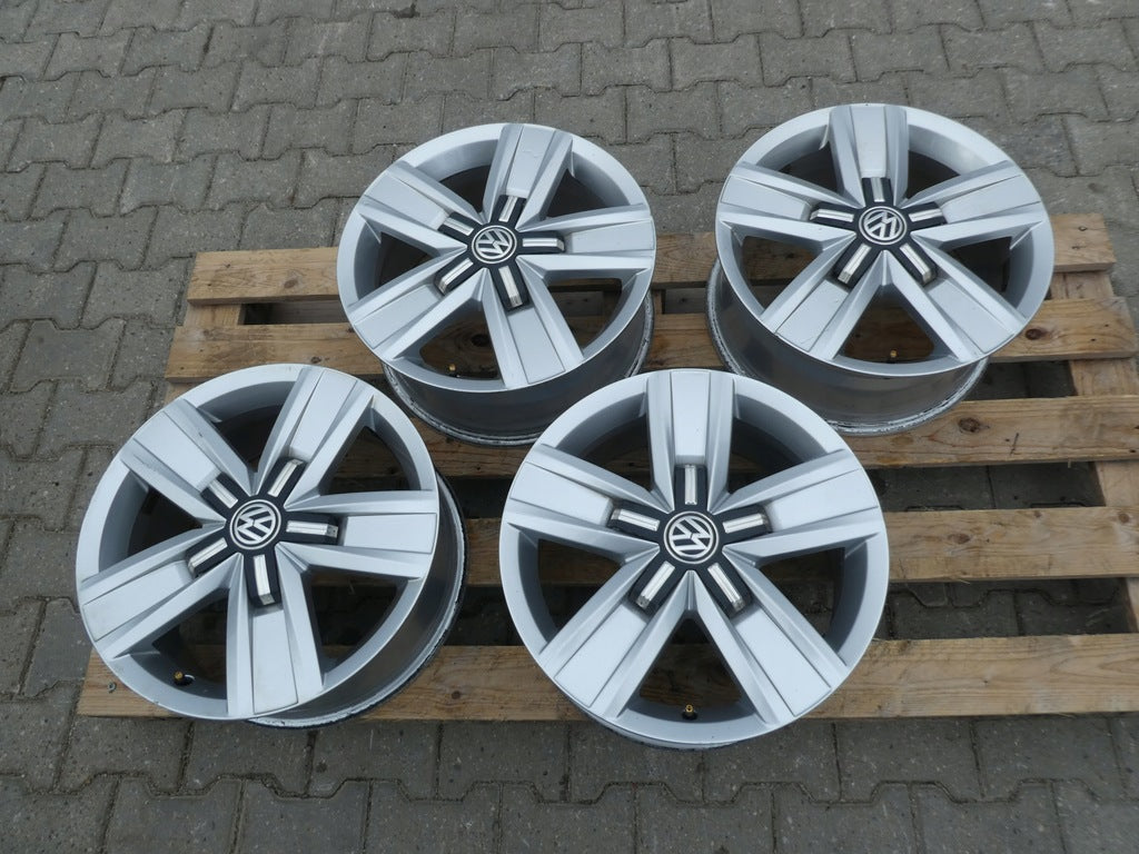 4x Alufelge 17 Zoll 7.0" 5x120 55ET Glanz Silber 7E0601025 VW T6 T5 Rim Wheel FEL5043657578ym