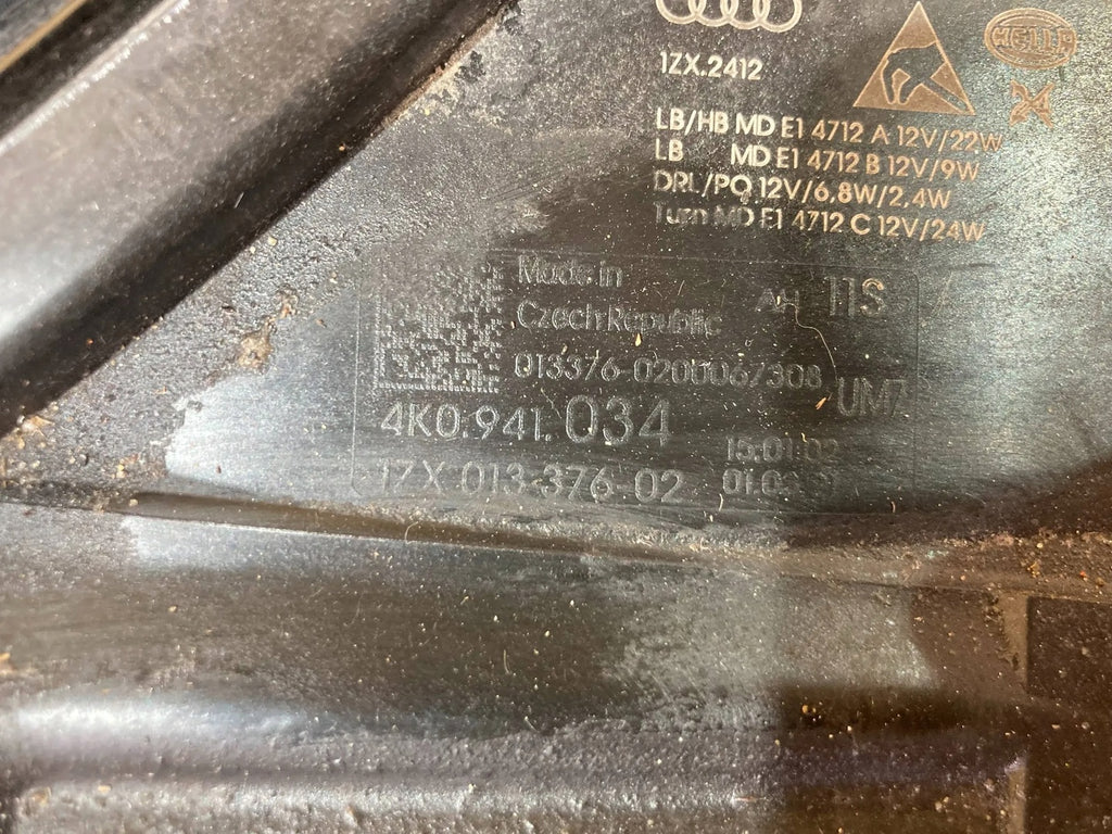 Frontscheinwerfer Audi A6 C8 4K0941034 17X01337602 Rechts Scheinwerfer Headlight