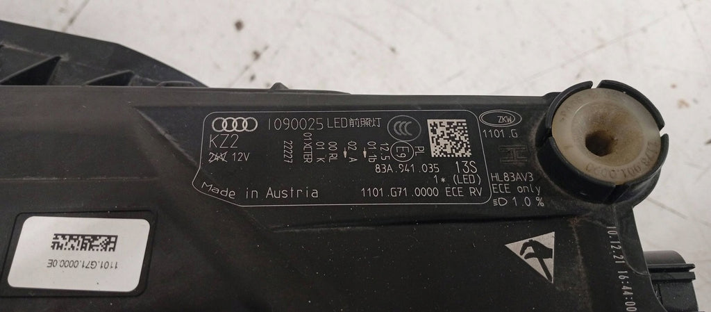 Frontscheinwerfer Audi Q3 83A941035 Full LED Links Scheinwerfer Headlight SCH6673848623wh