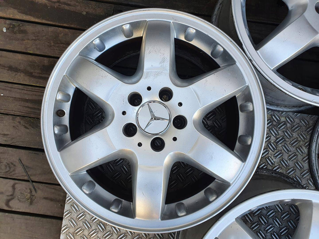 4x Alufelge 17 Zoll 8.5" 5x112 52ET Glanz Silber A1634012702 Mercedes-Benz W163