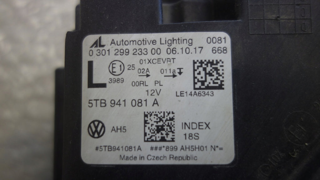 Frontscheinwerfer VW Touran 5TB941081A Full LED Links Scheinwerfer Headlight